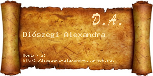 Diószegi Alexandra névjegykártya